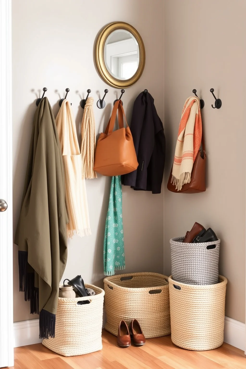 11. Hooks with Baskets