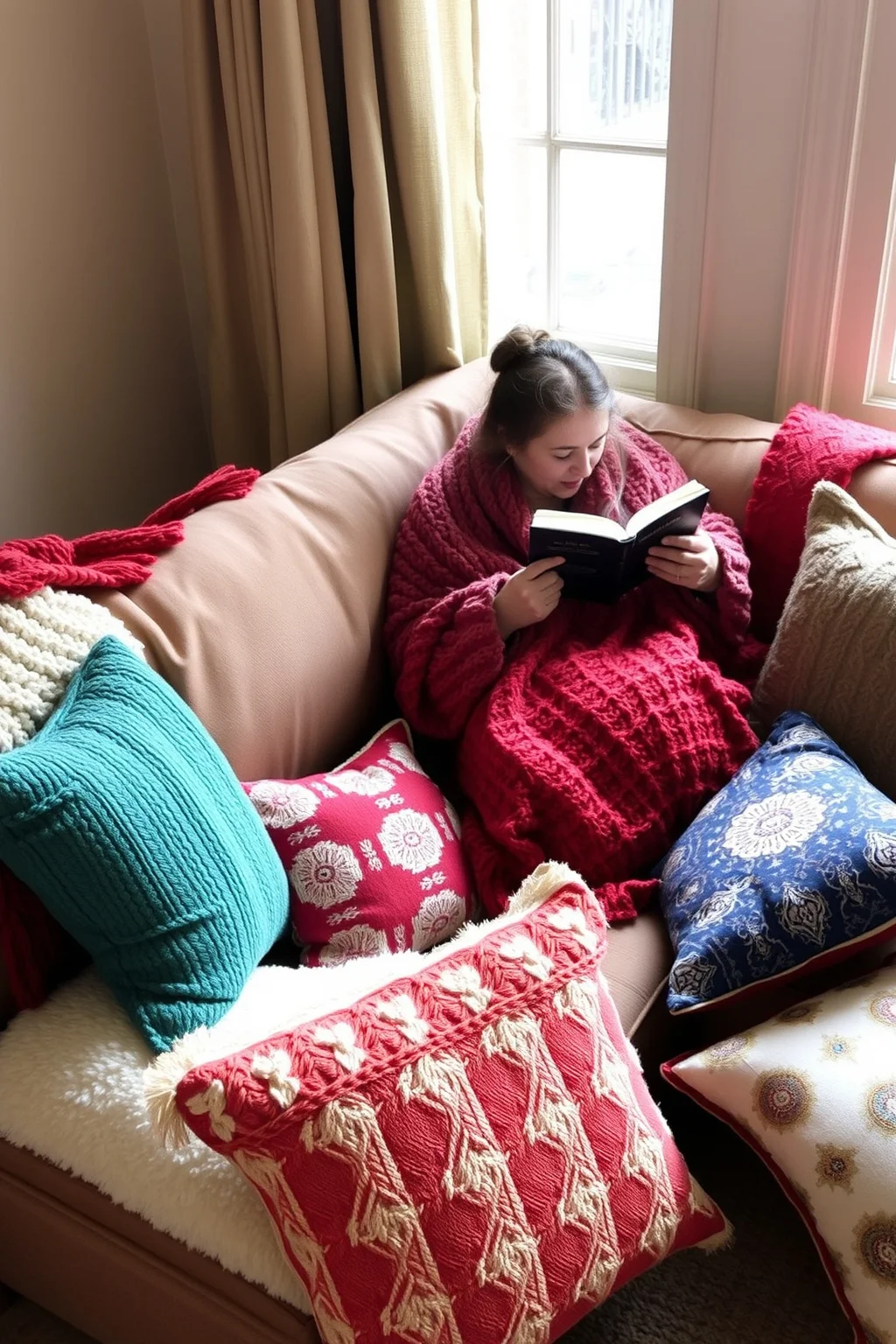 12. Cozy Throws and Pillows