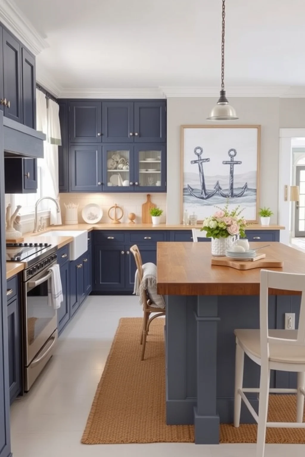 12. Navy Blue with a Coastal Theme