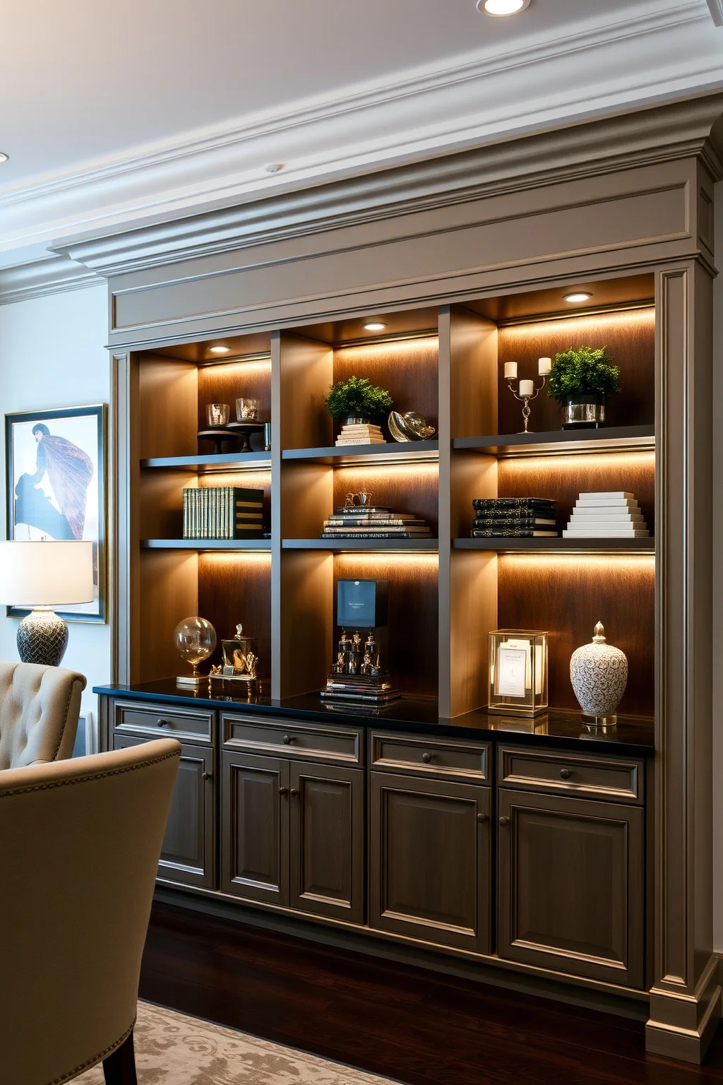 13. Custom Built-In Sideboard