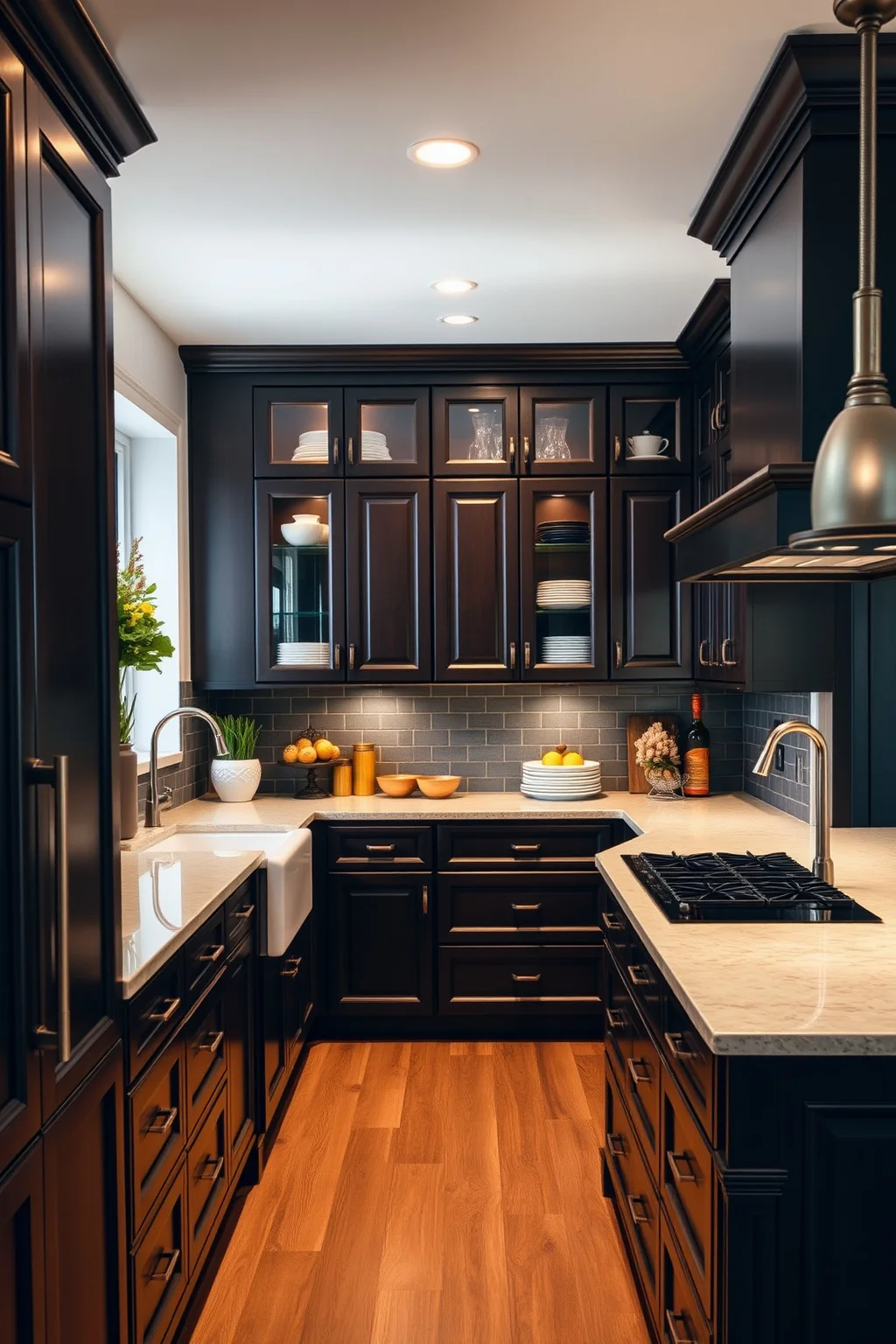 13. Dark Chocolate Cabinets