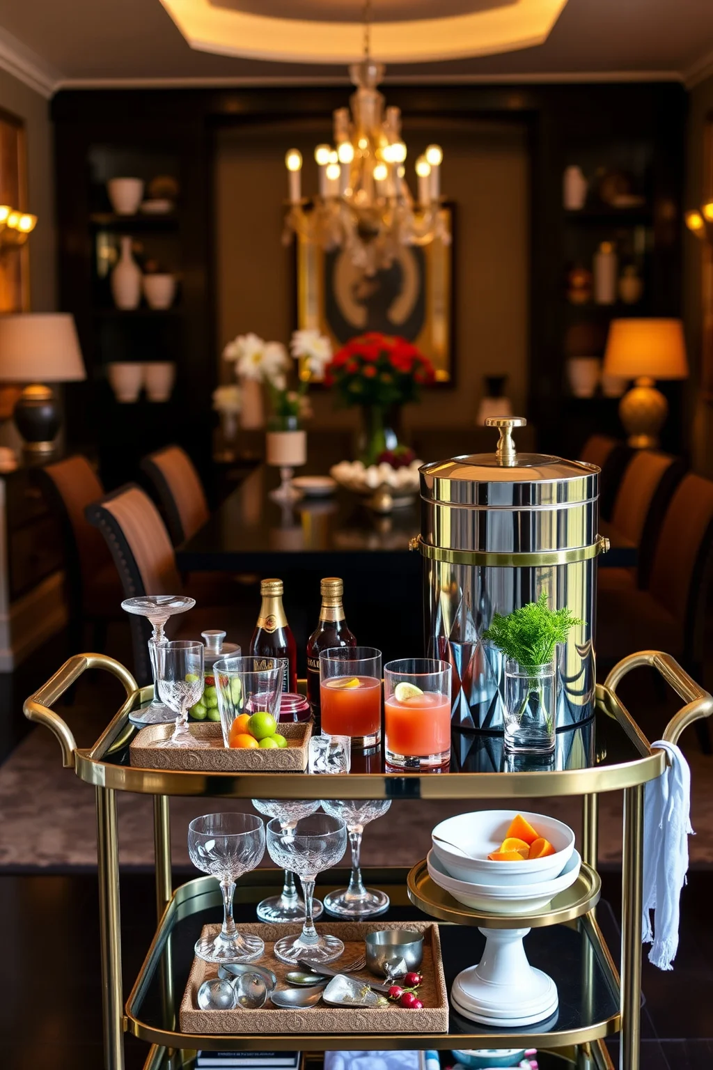 13. Elegant Bar Cart