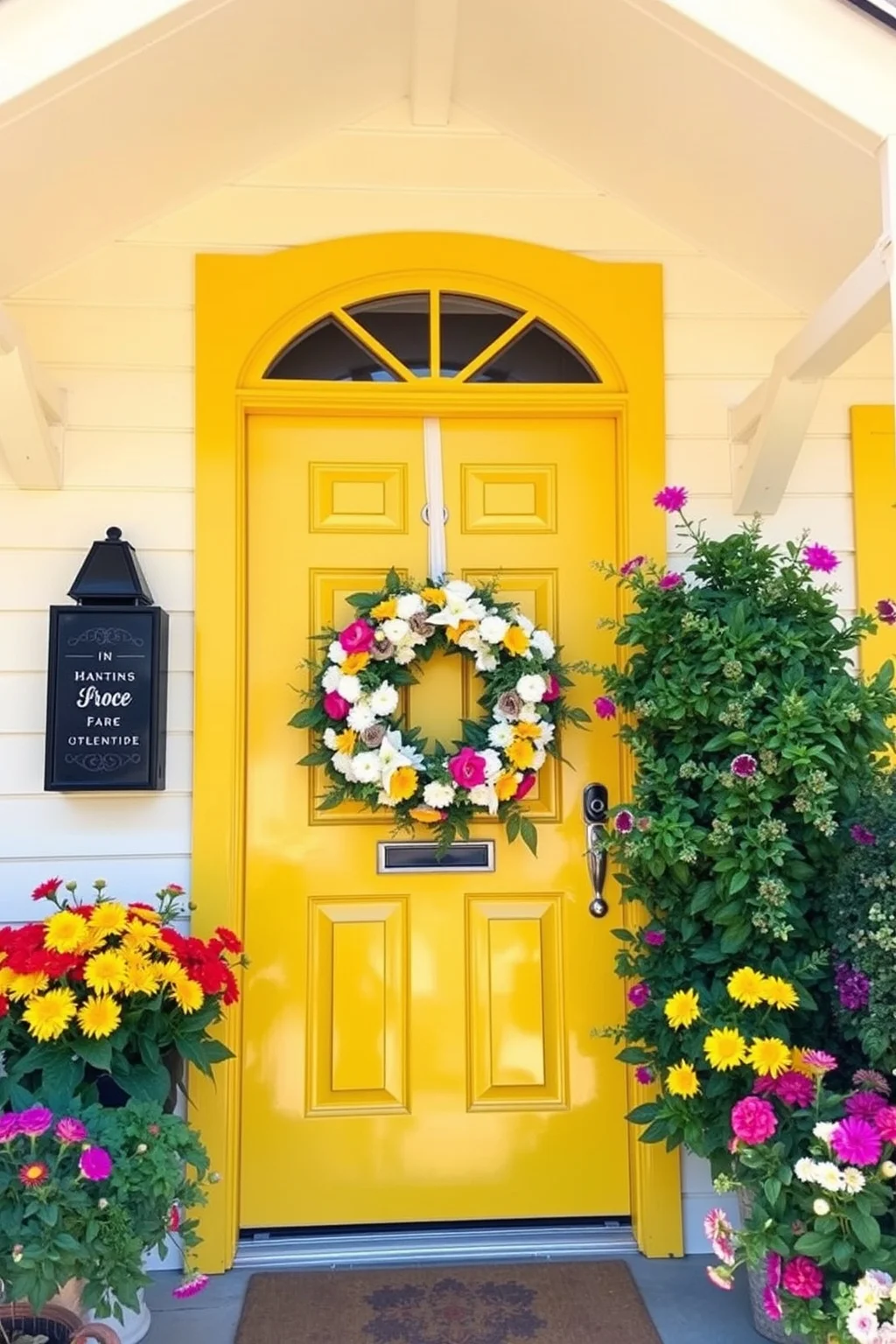 13. Eye-Catching Door Color