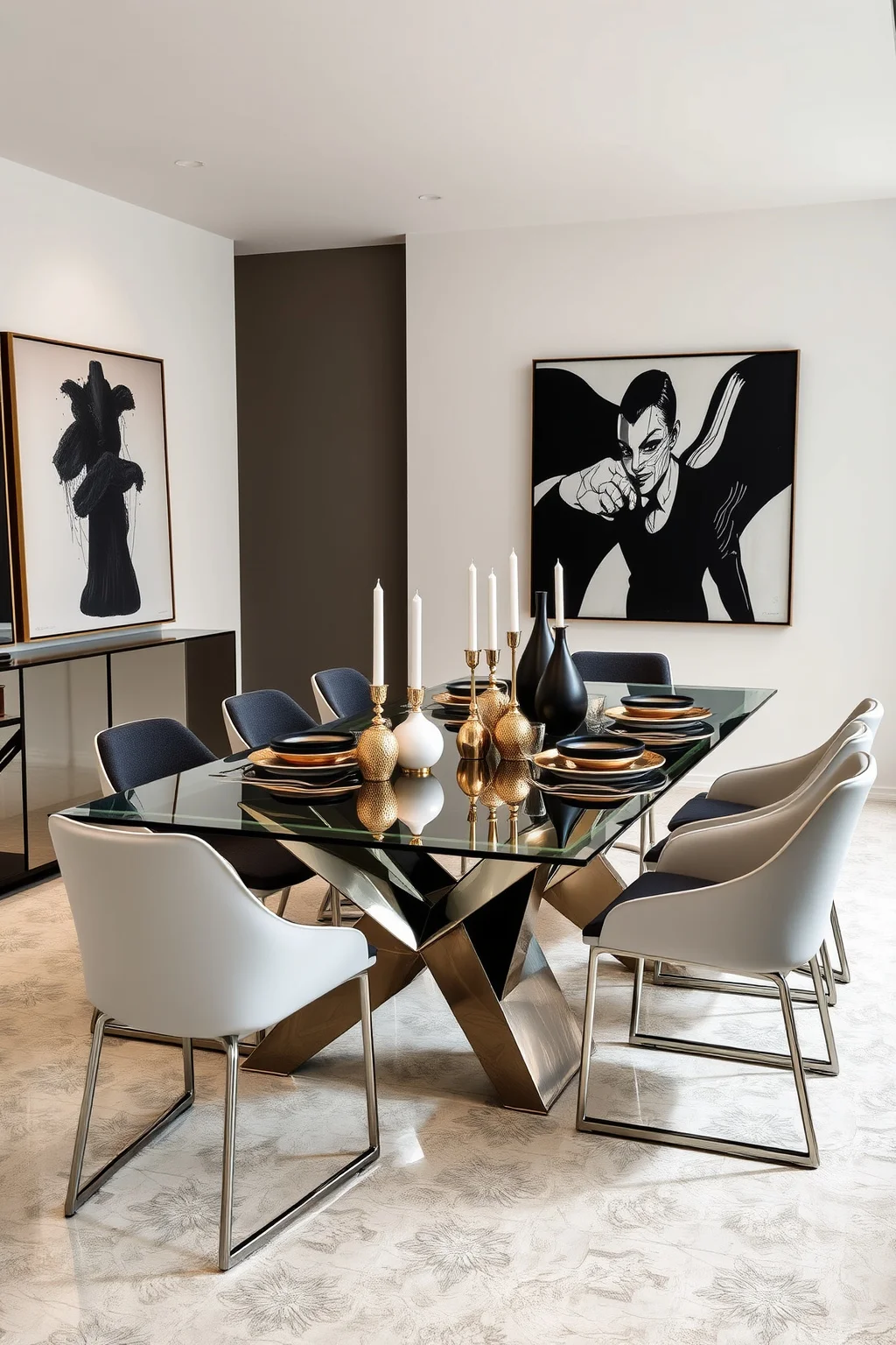 13. Glass Table with a Contemporary Flair