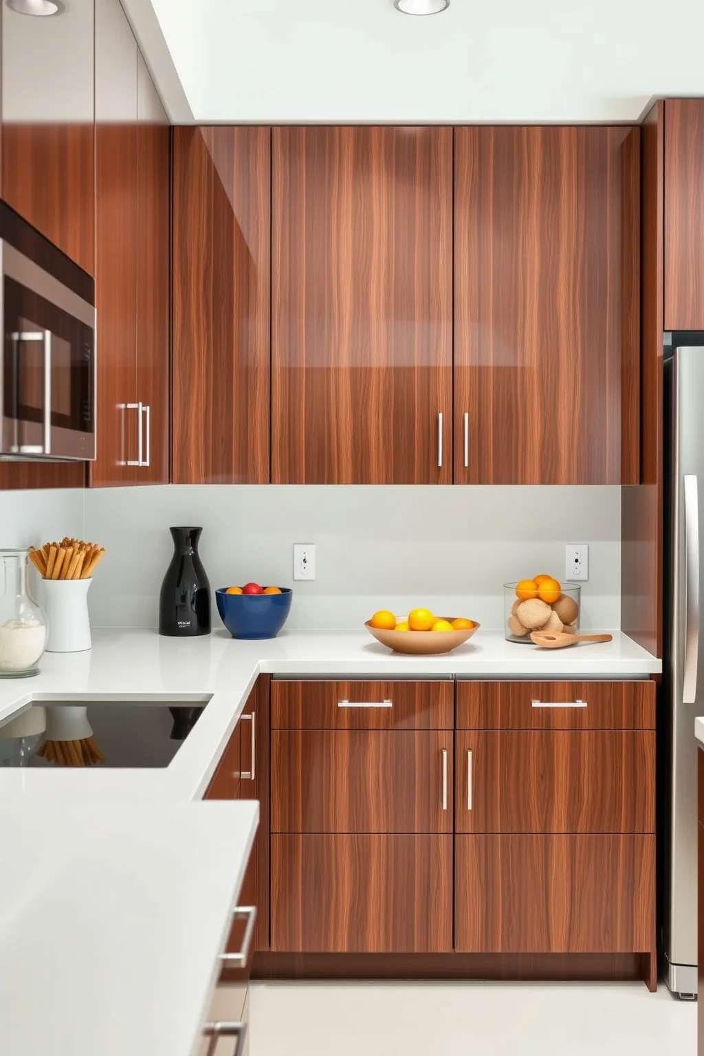 13. Glossy Finish for a Modern Touch