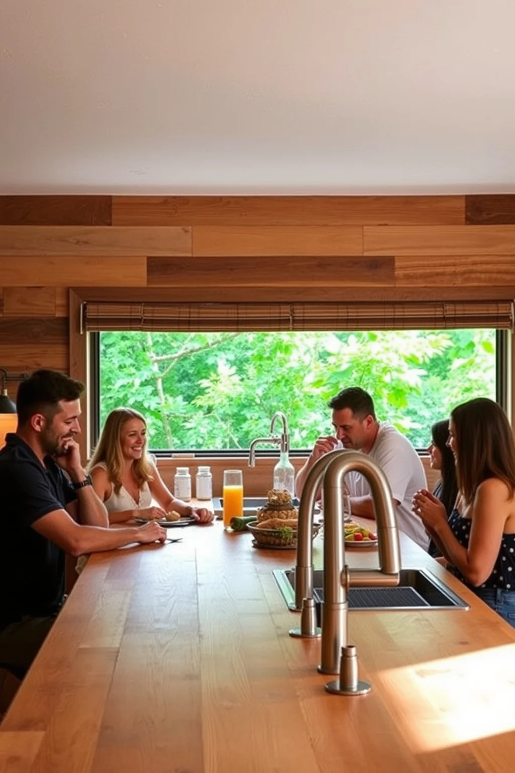 13. Wood Backsplash