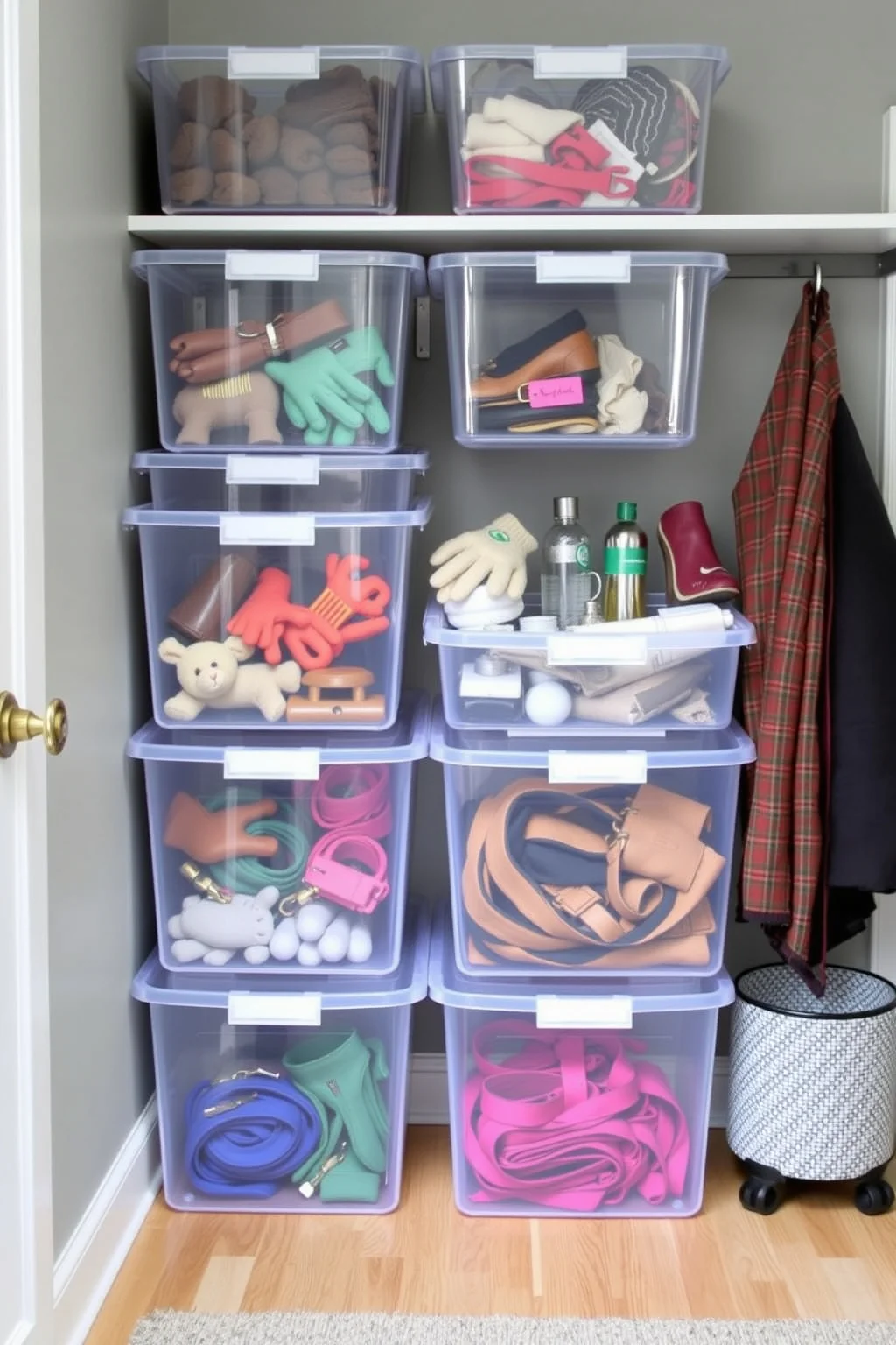 14. Clear Storage Bins
