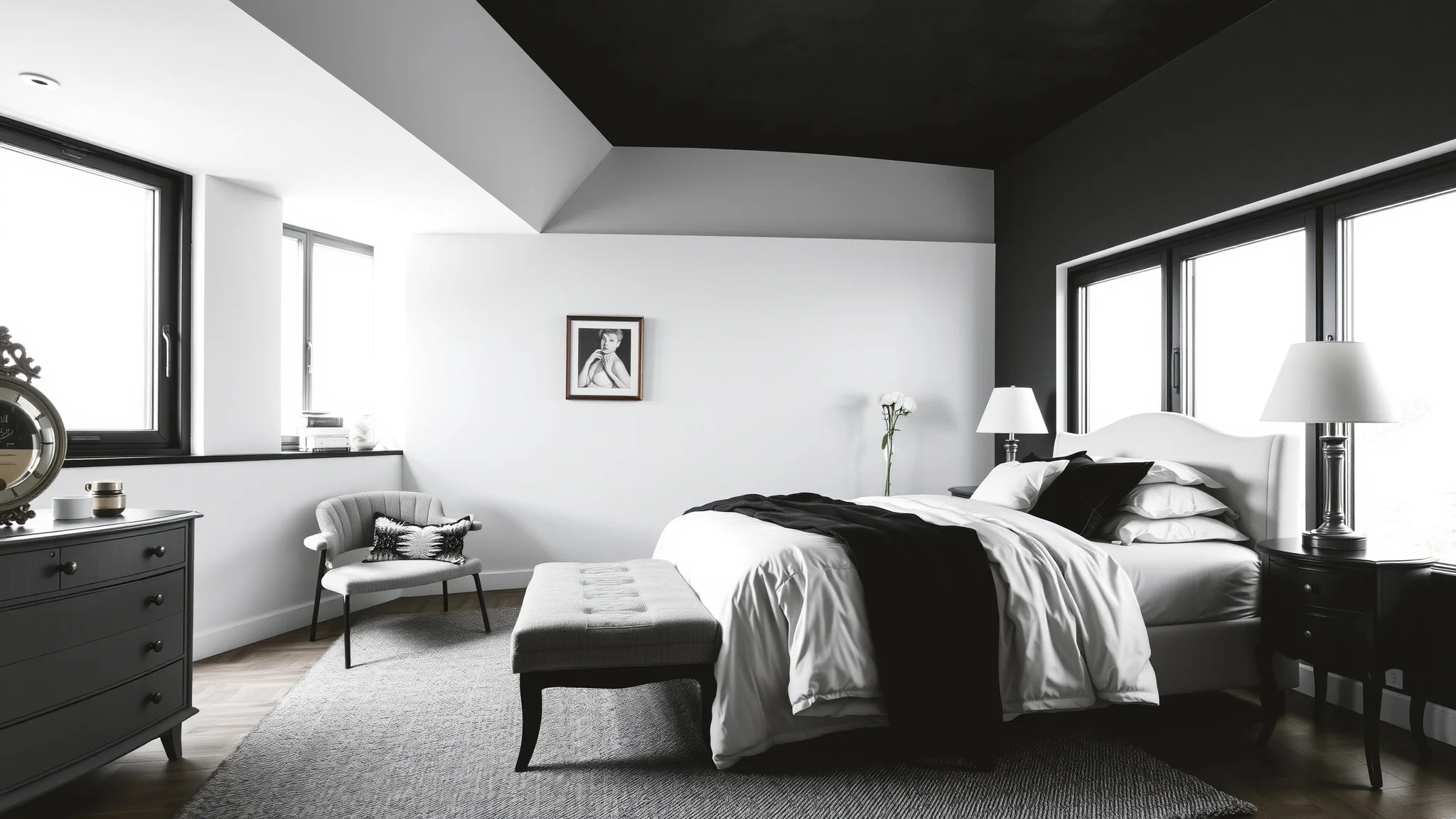 15 Black and White Bedroom Ideas That Feel Timeless