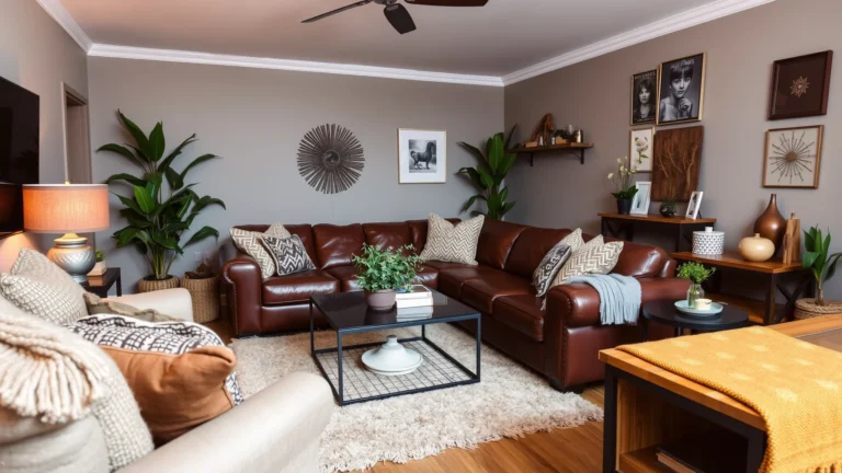 15 Brown Leather Couch Living Room Ideas Full of Style