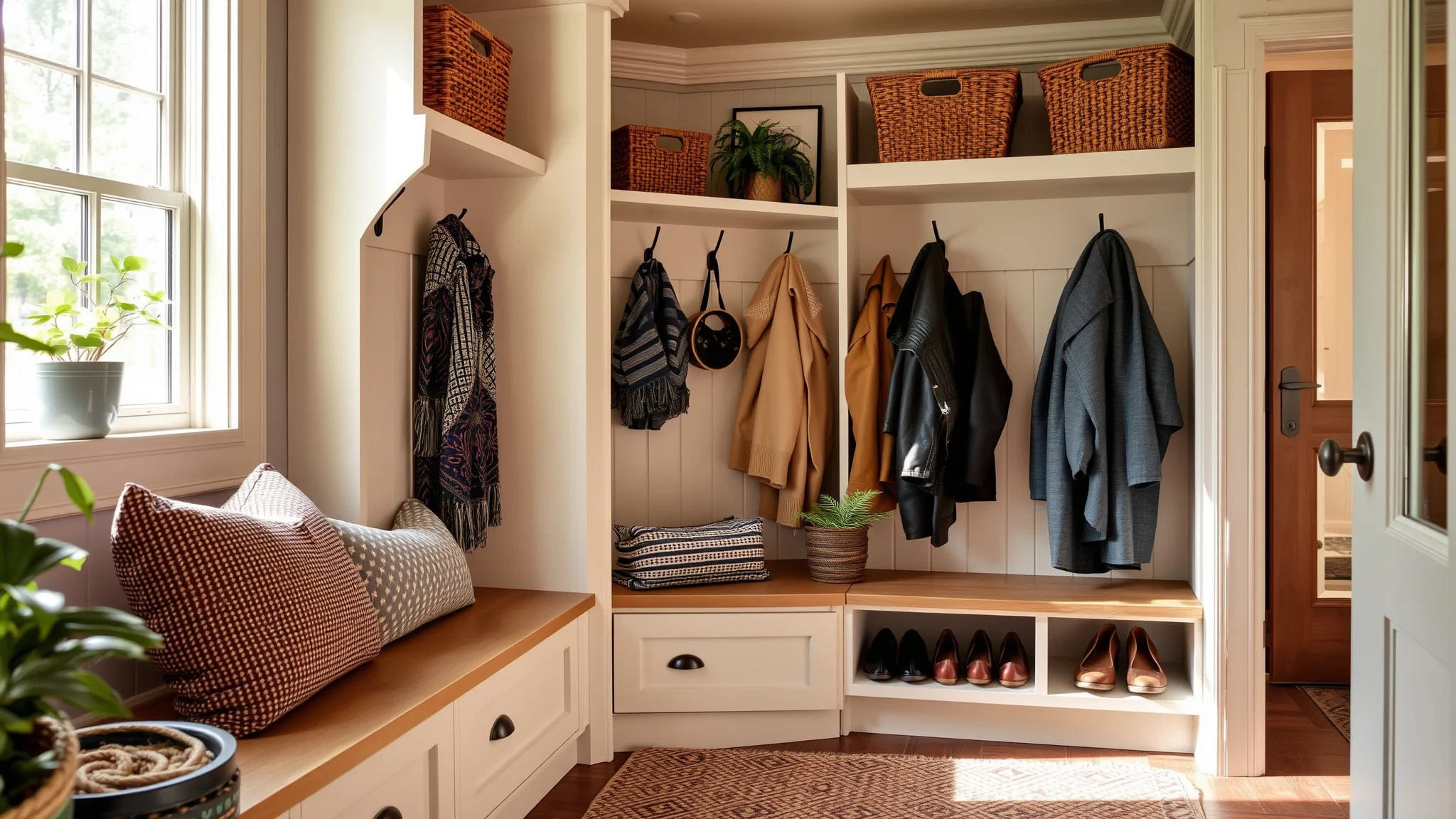 15 Corner Mudroom Ideas That Maximize Every Inch