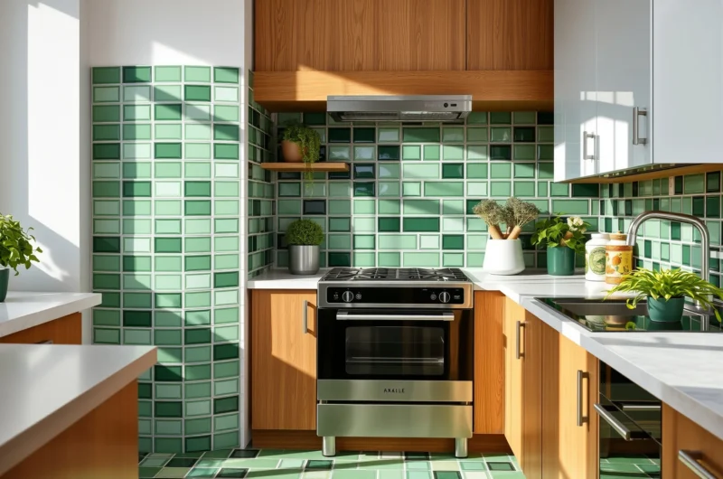 15 Green Kitchen Tile Ideas That Add Character and Style