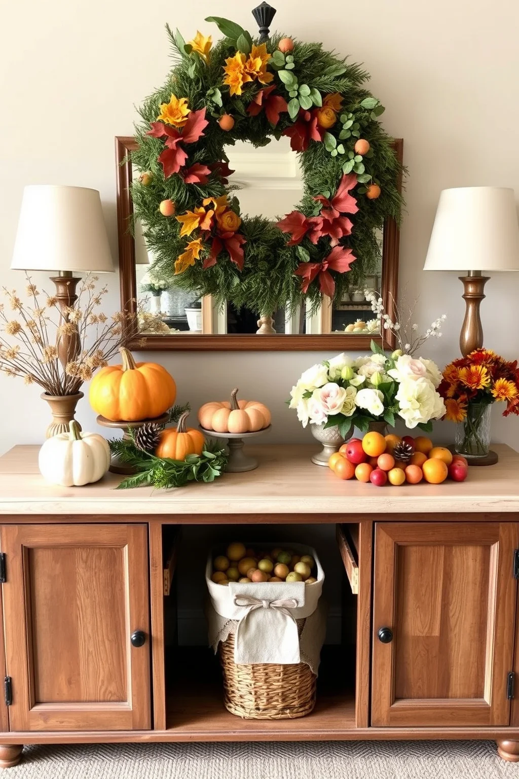 15. Seasonal Sideboard Styling