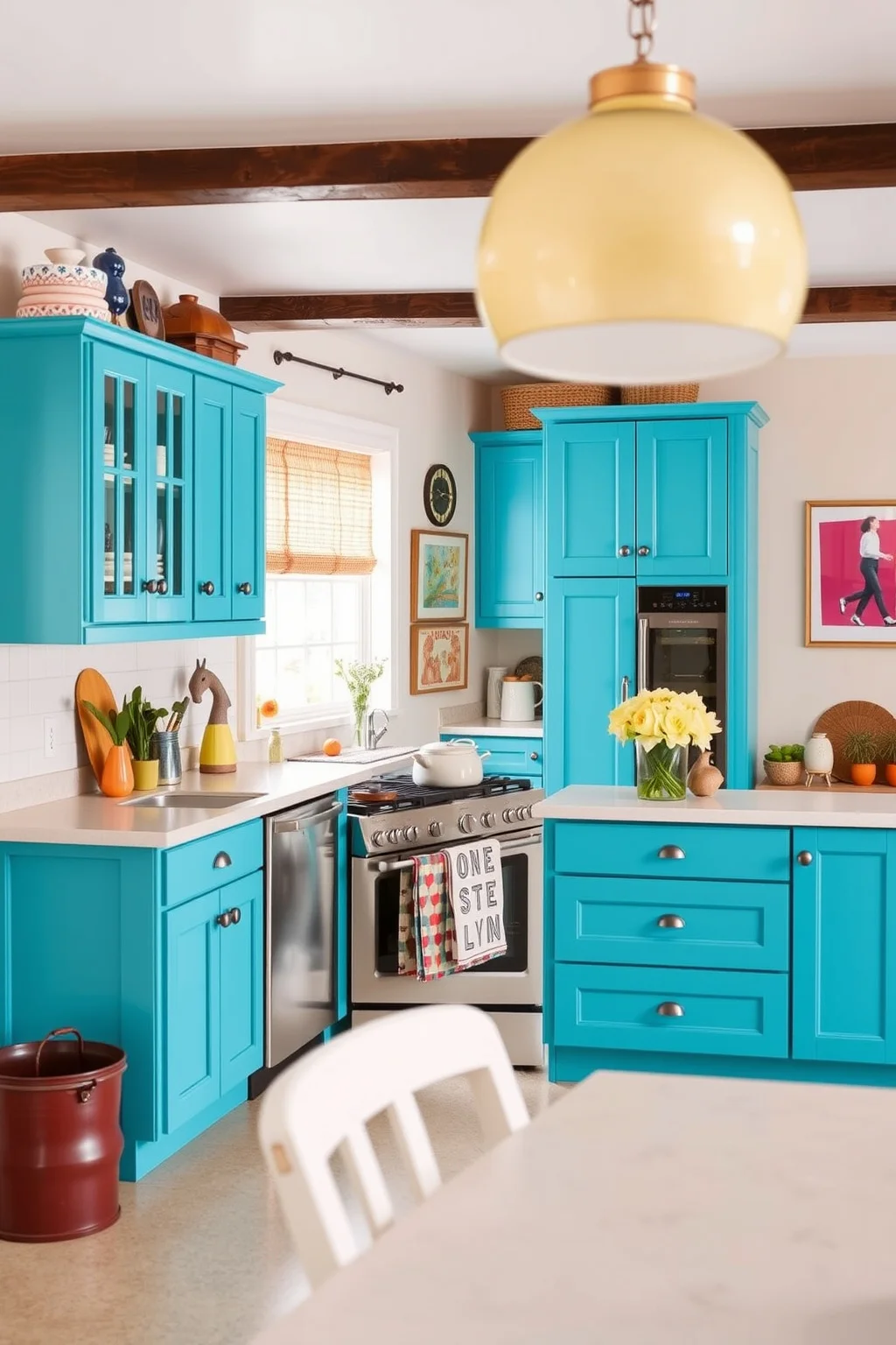 15. Vibrant Cyan for a Bold Statement