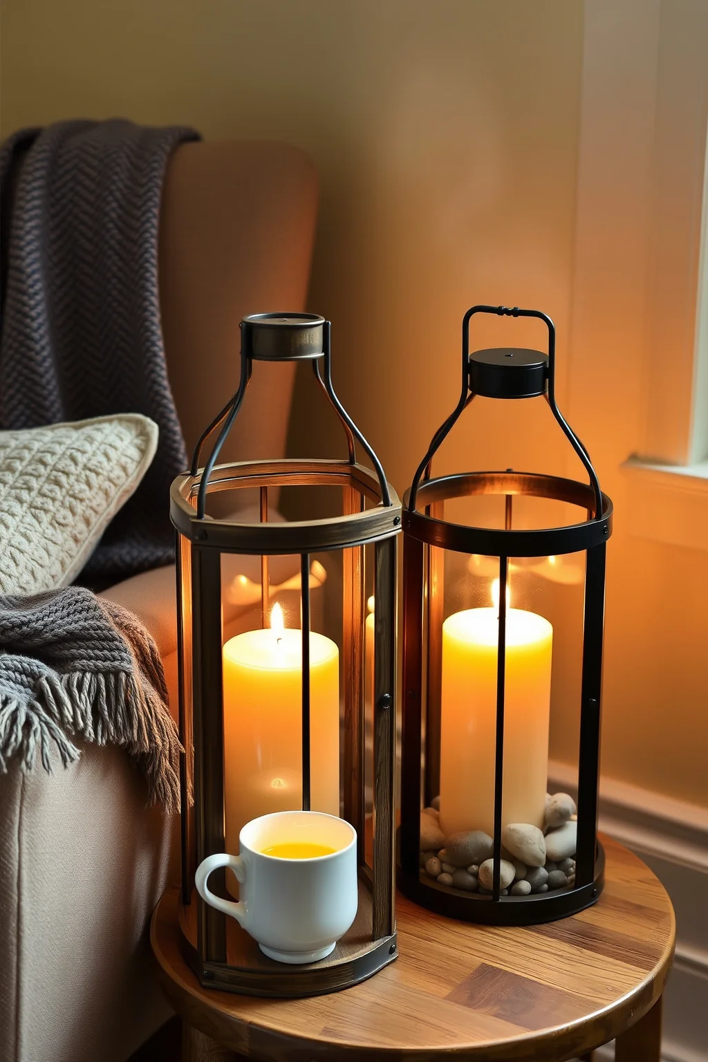 2. Candle Lanterns on the Floor