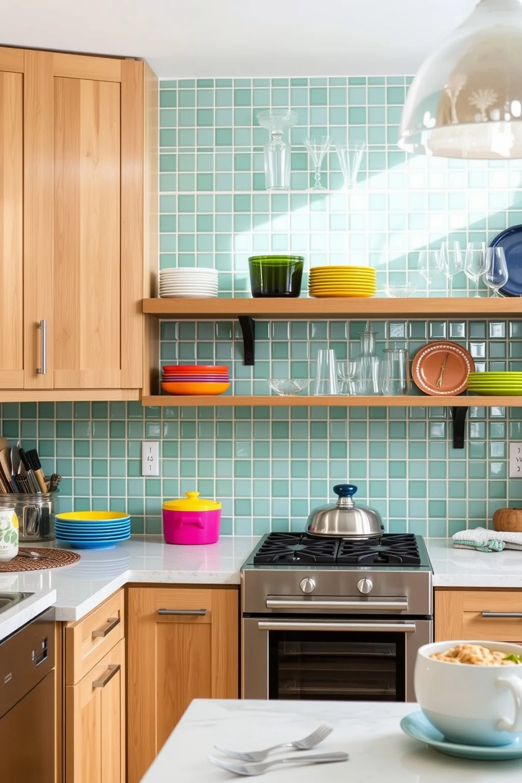 3. Mint Green Mosaic Tiles