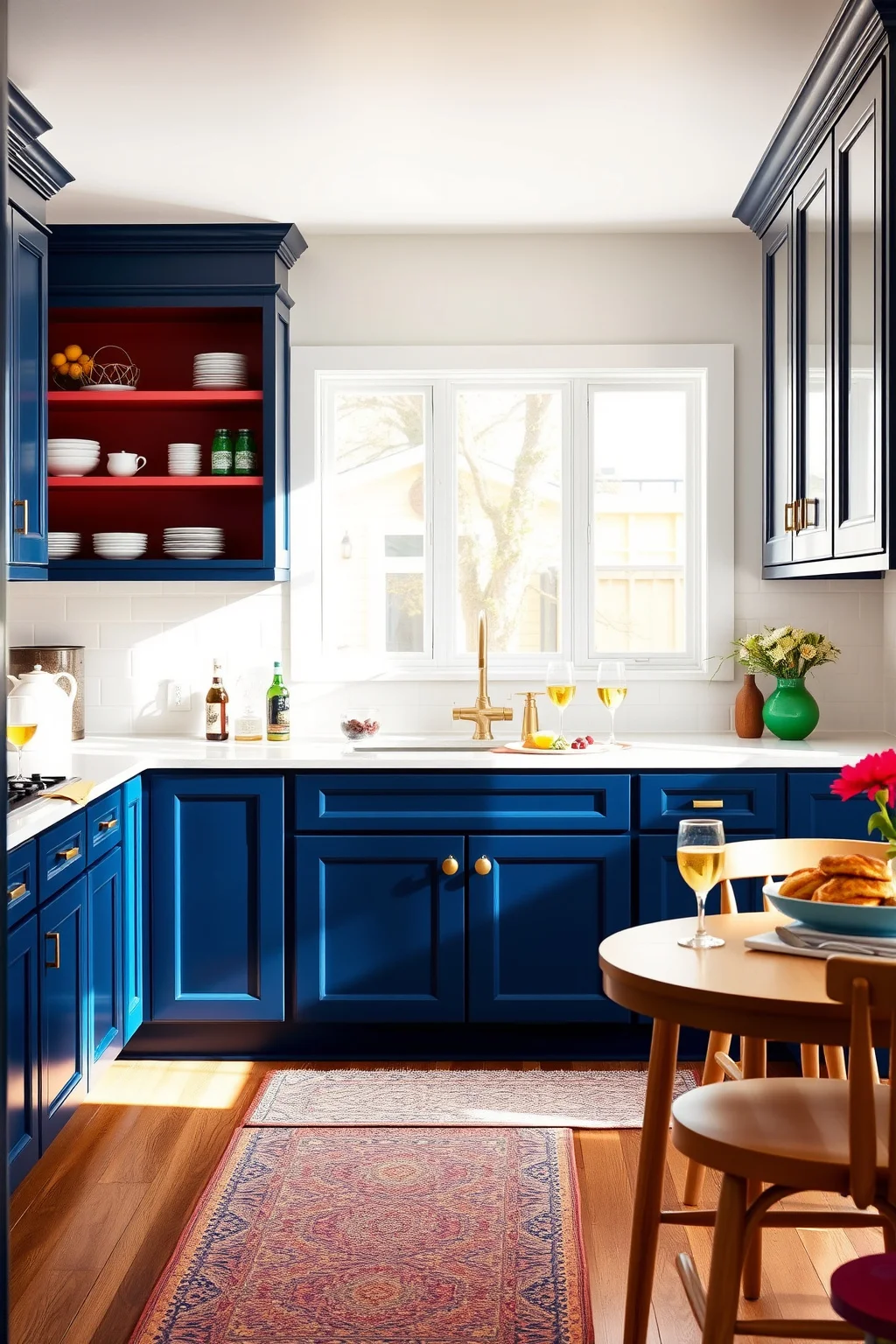 3. Navy Blue Cabinets