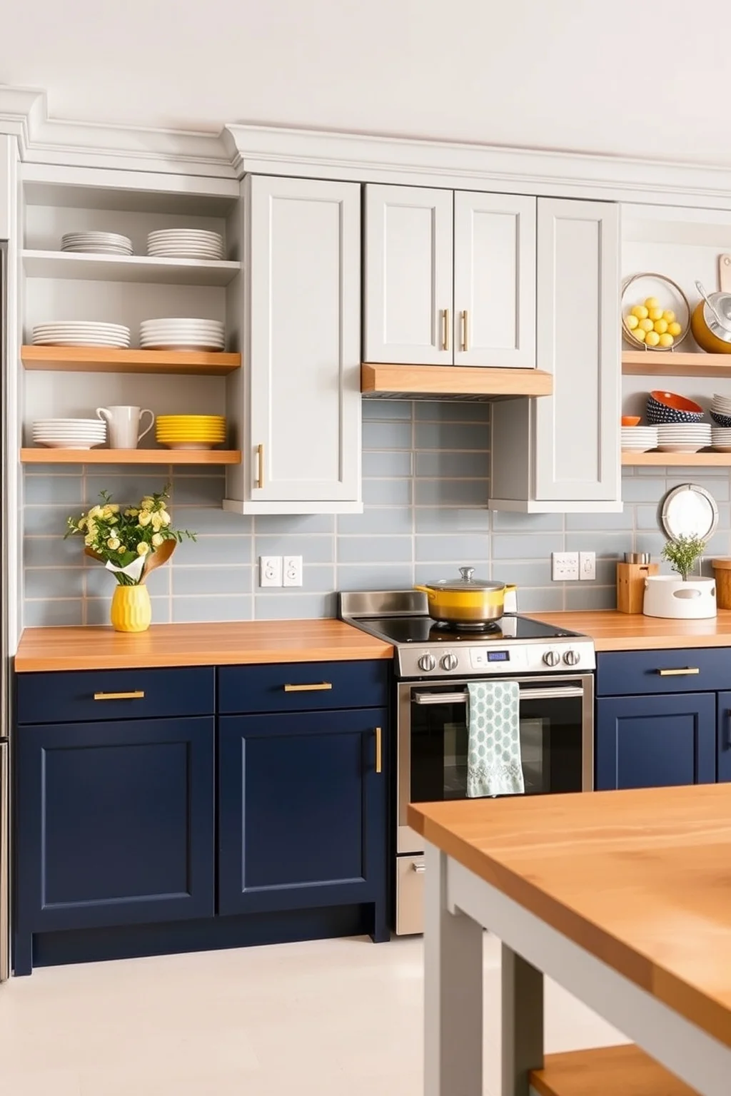 3. Two-Tone Cabinets