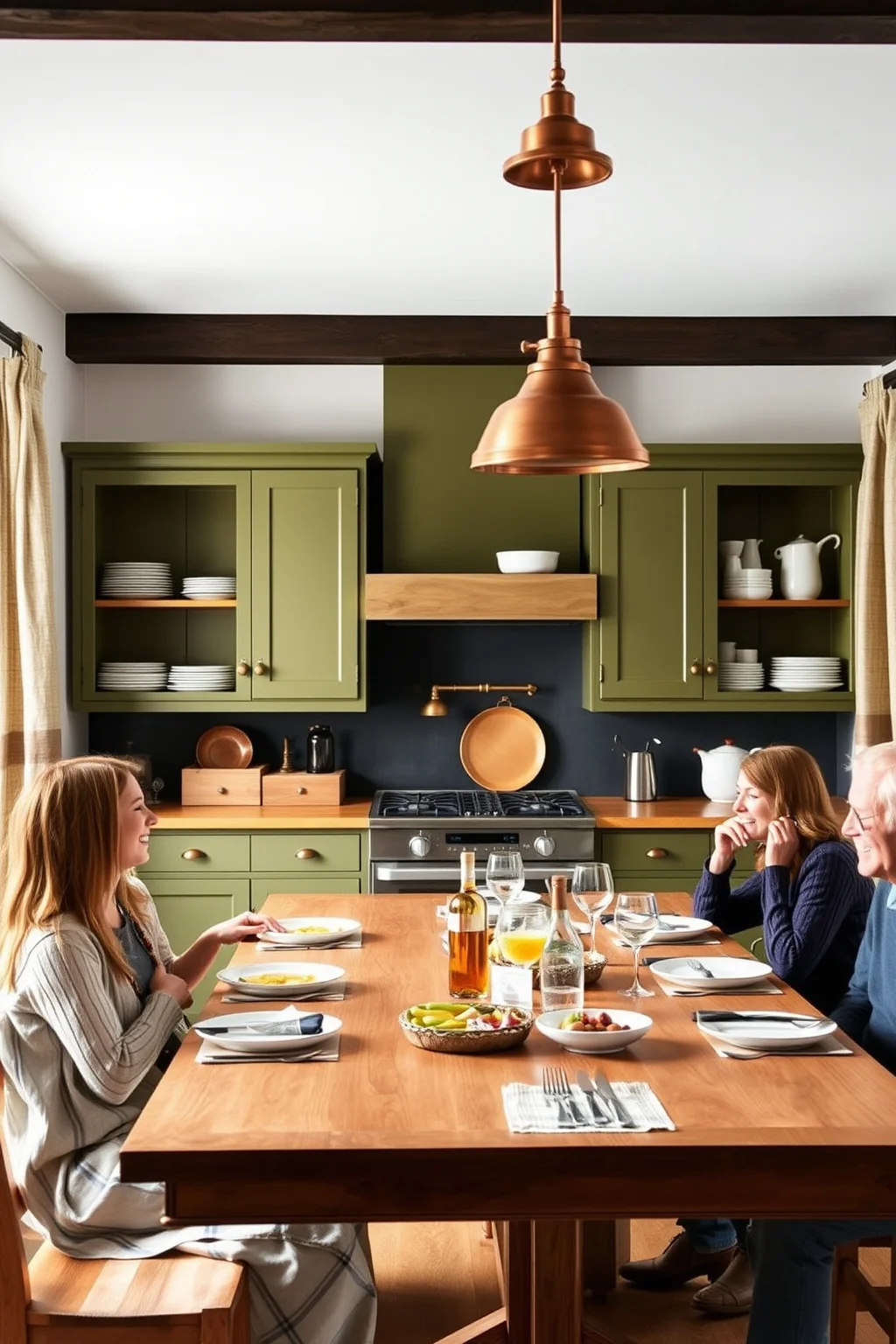 4. Olive Green Cabinets
