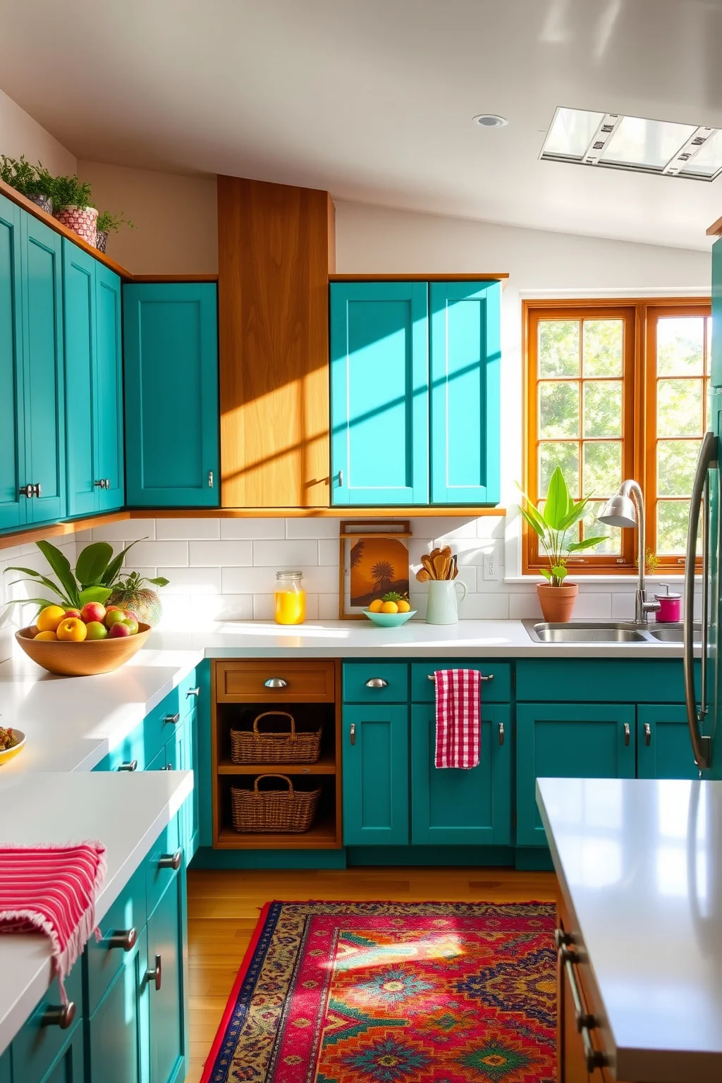 4. Teal for a Tropical Touch