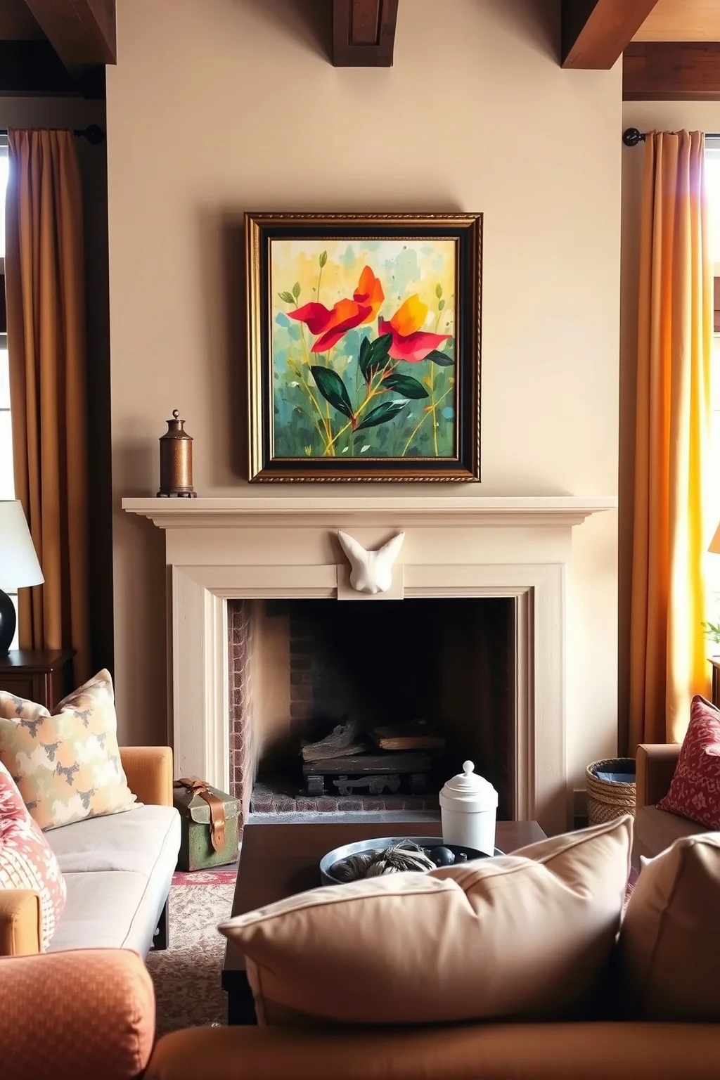 5. Artwork Above the Mantel