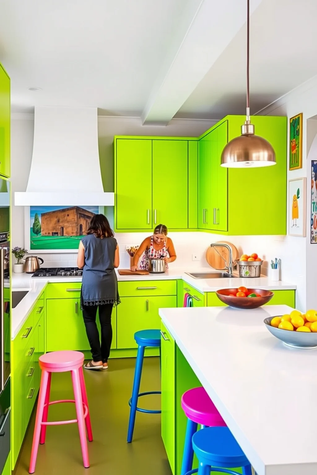 5. Bright Lime Green Accents