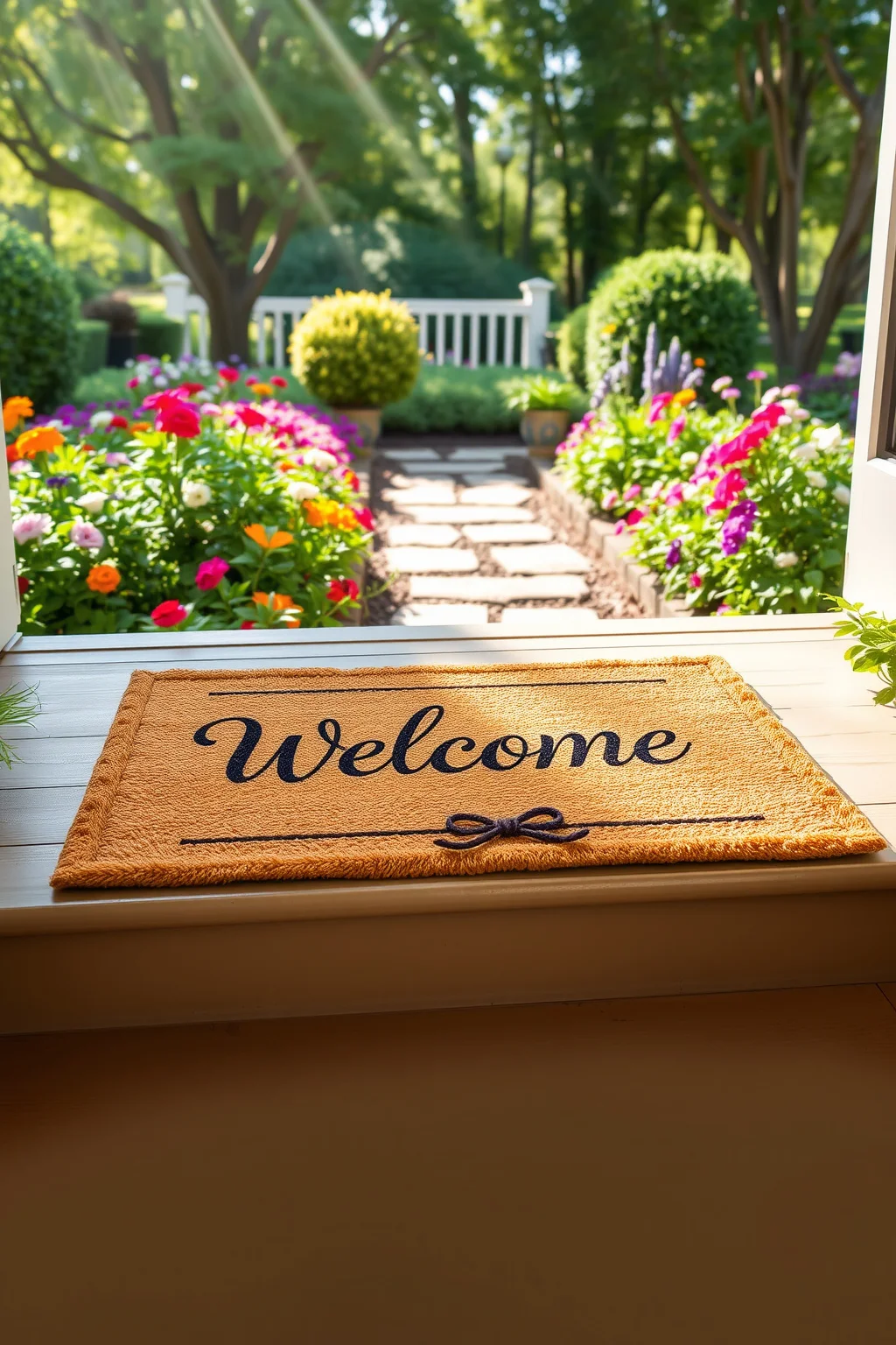 6. Charming Welcome Mat