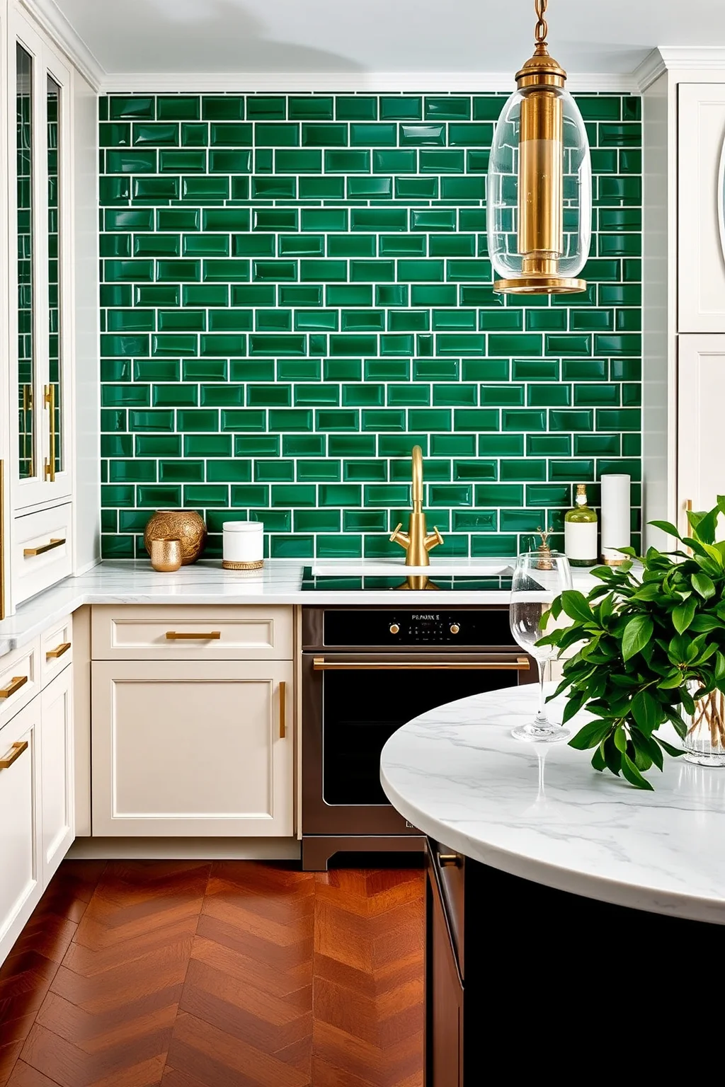 6. Emerald Green Subway Tiles