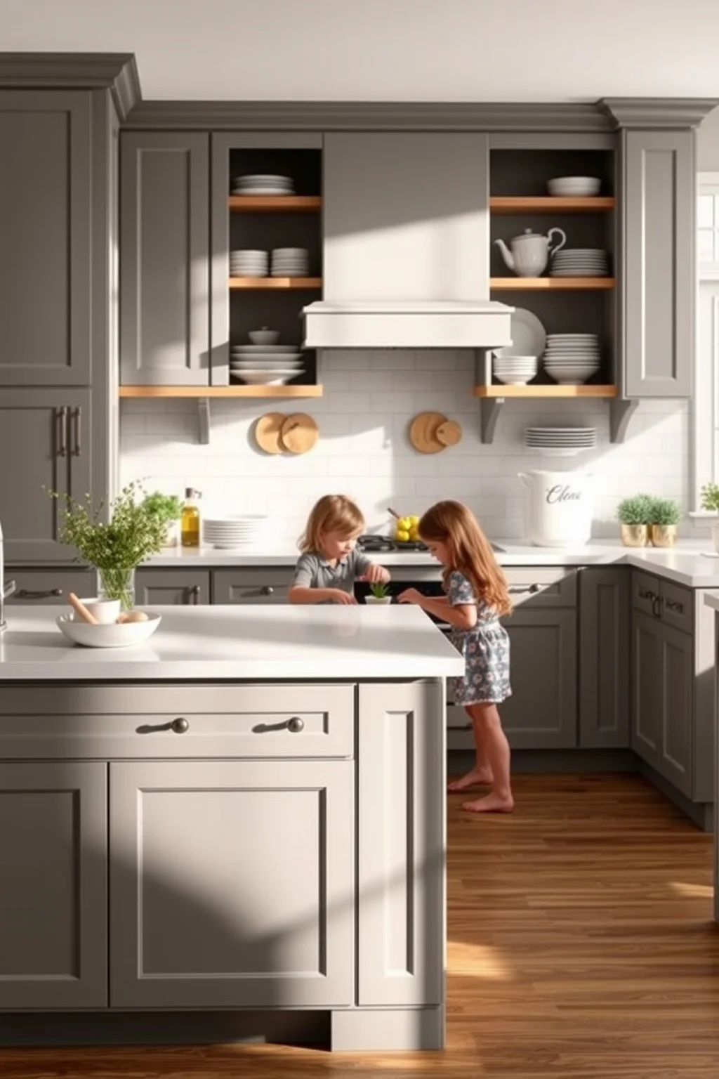6. Grey Shaker Cabinets