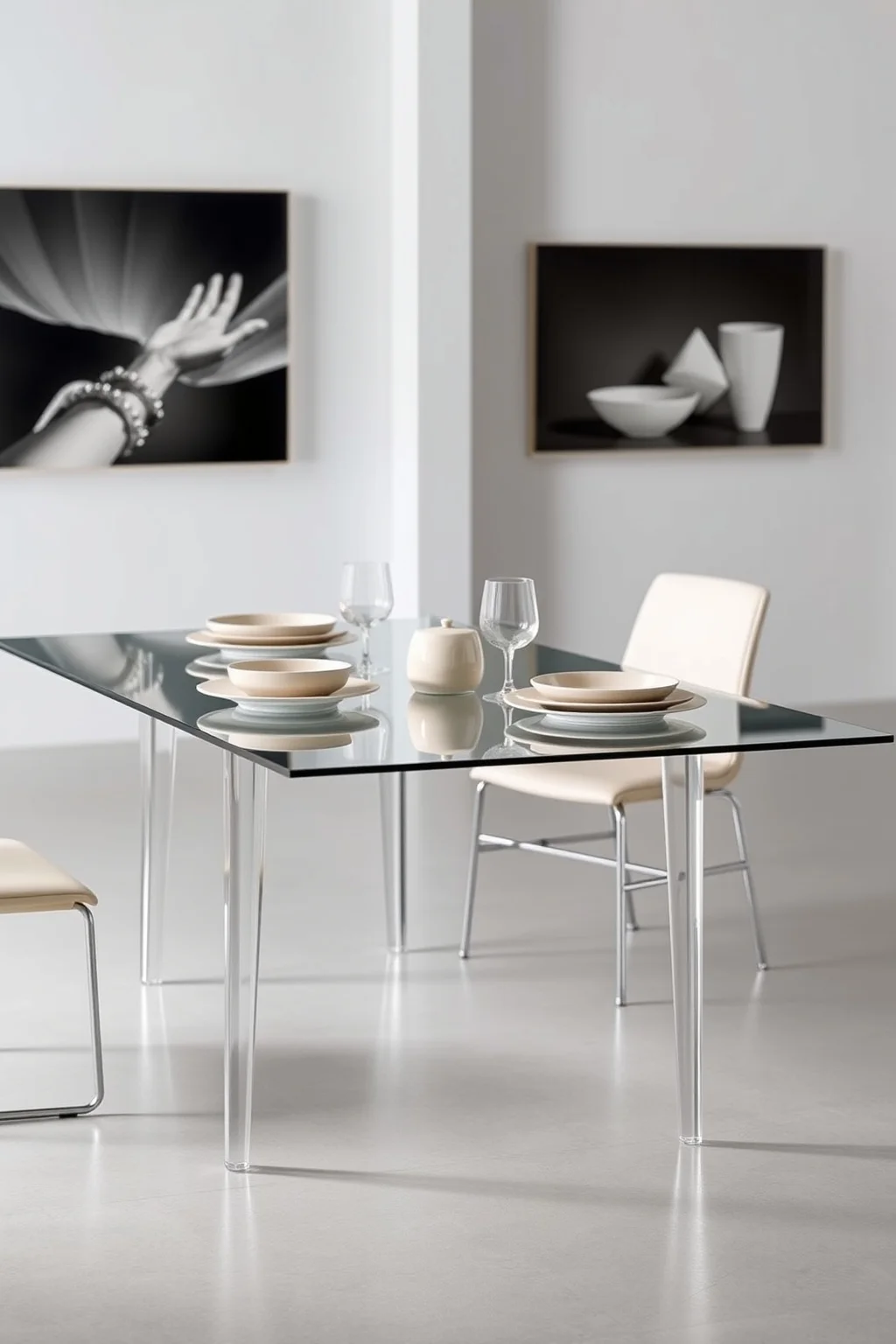 7. Glass Table with a Minimalist Approach