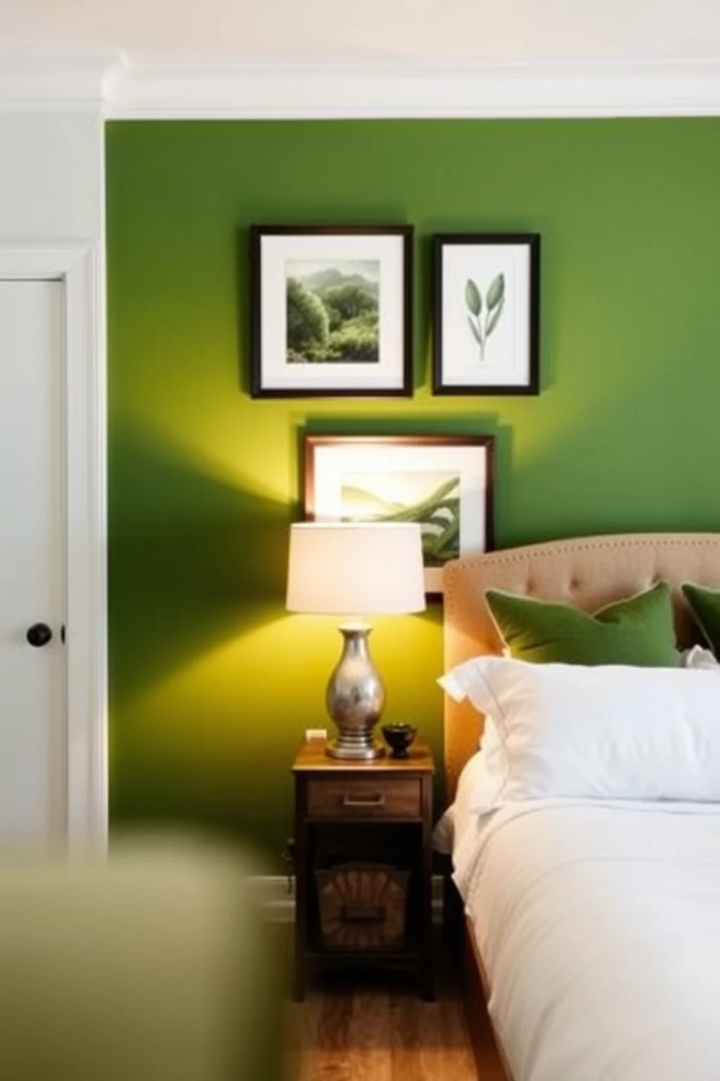 7. Green Accent Wall