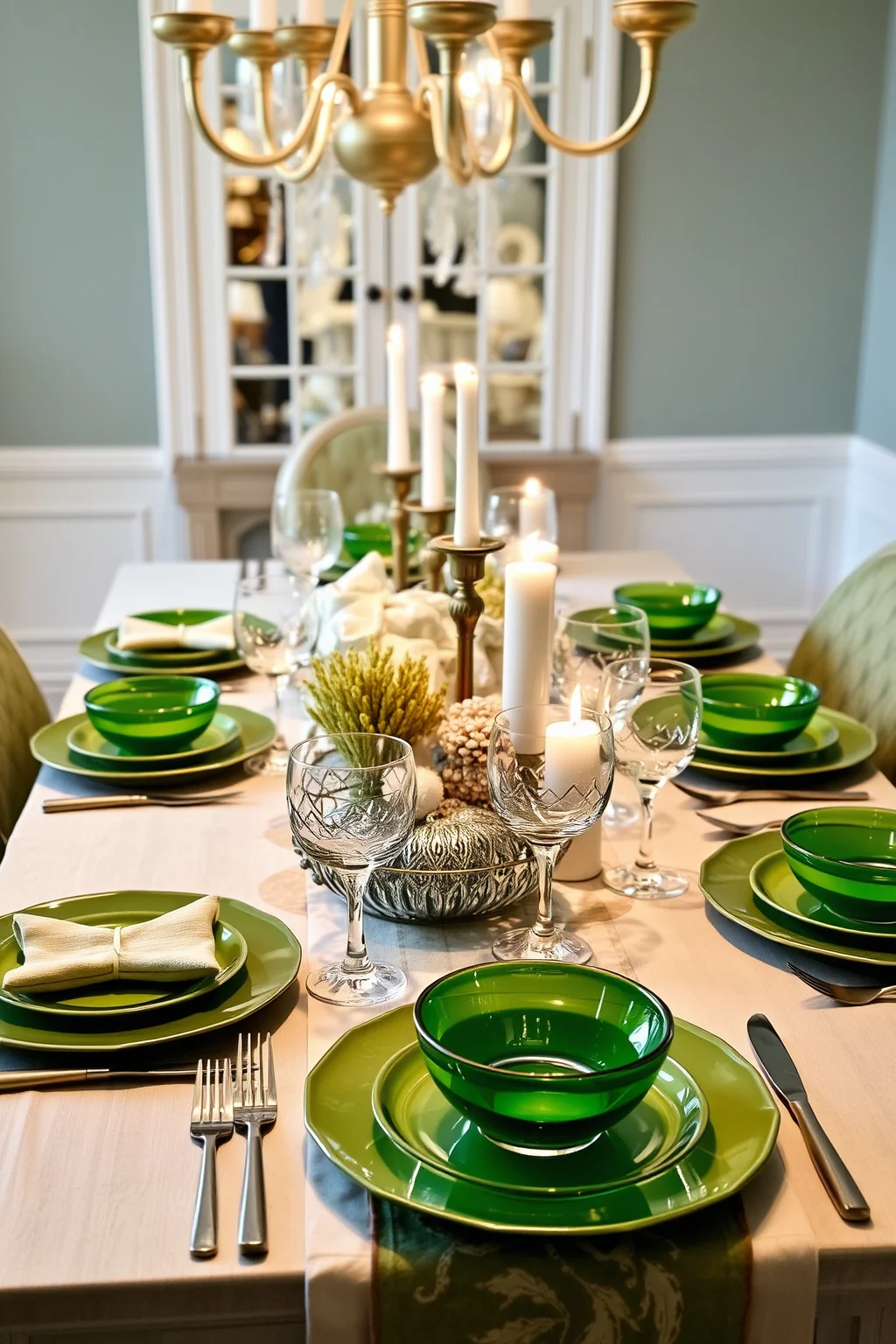 8. Green Dishware and Glassware