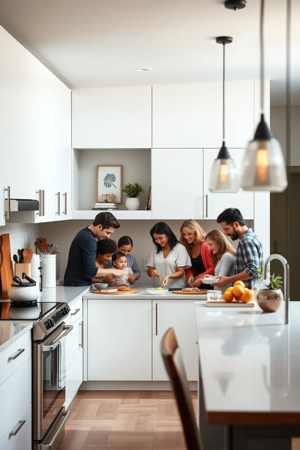 8. Modern Flat-Panel Cabinets