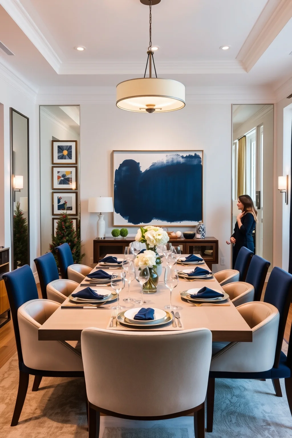 8. Navy Artwork and Wall Décor