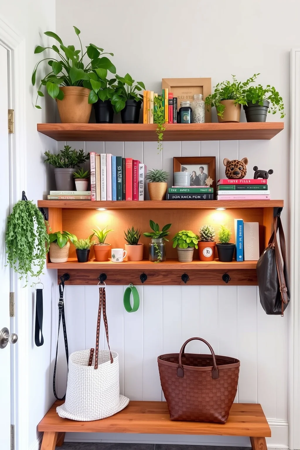 9. Charming Display Shelves
