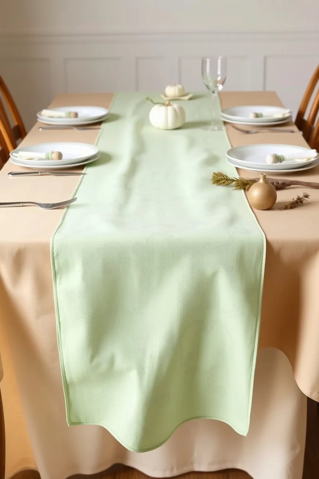 9. Green Table Runner