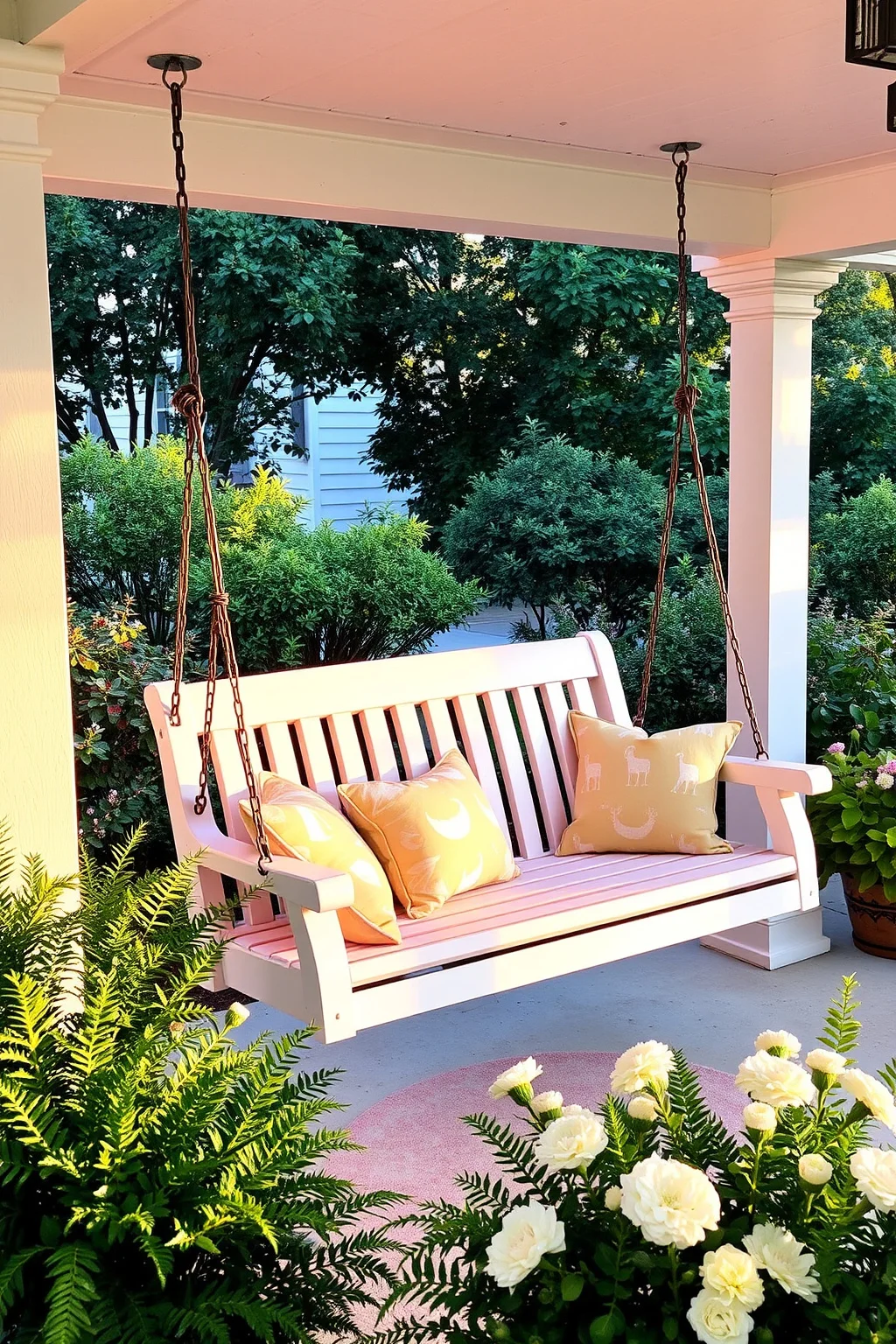 9. Inviting Porch Swing