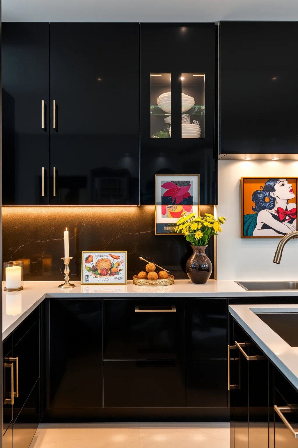 9. Onyx Black Cabinets
