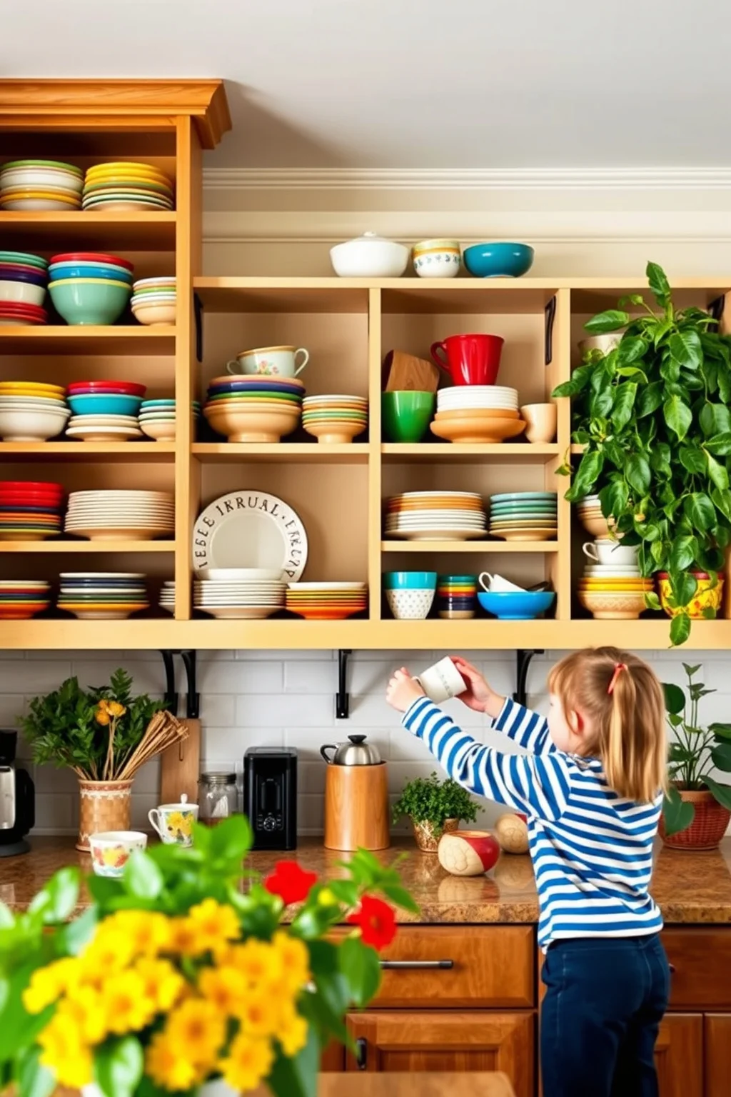 9. Open-Shelving Cabinets