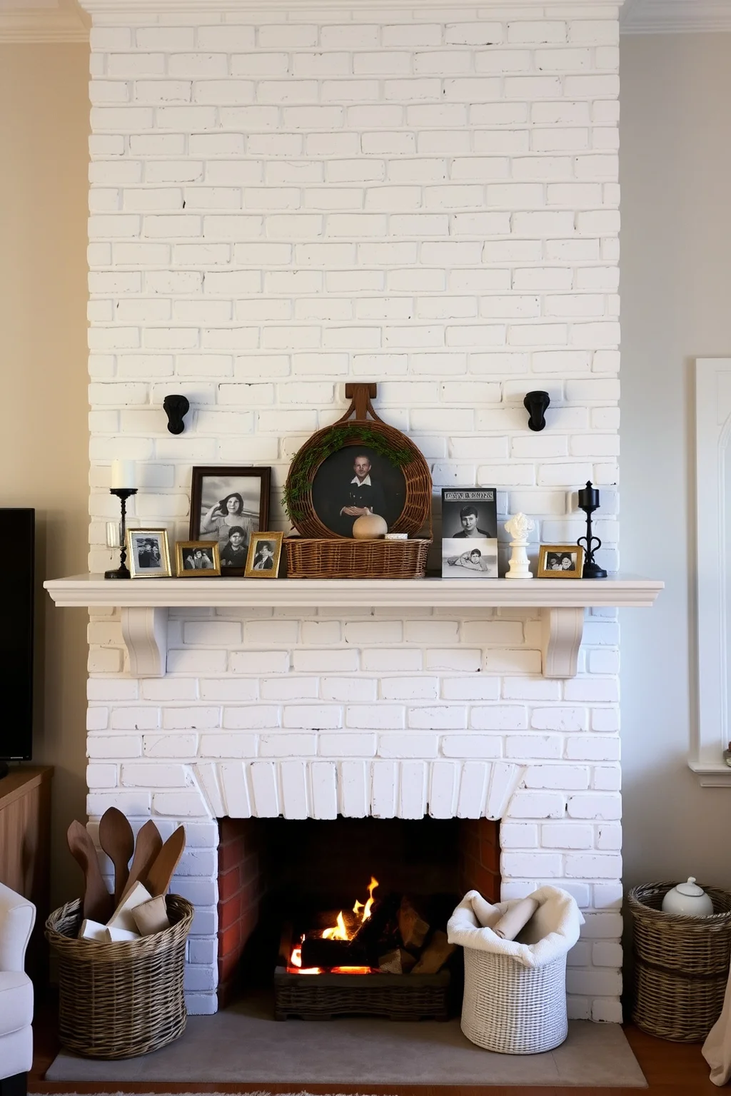 1. Classic Whitewash Brick