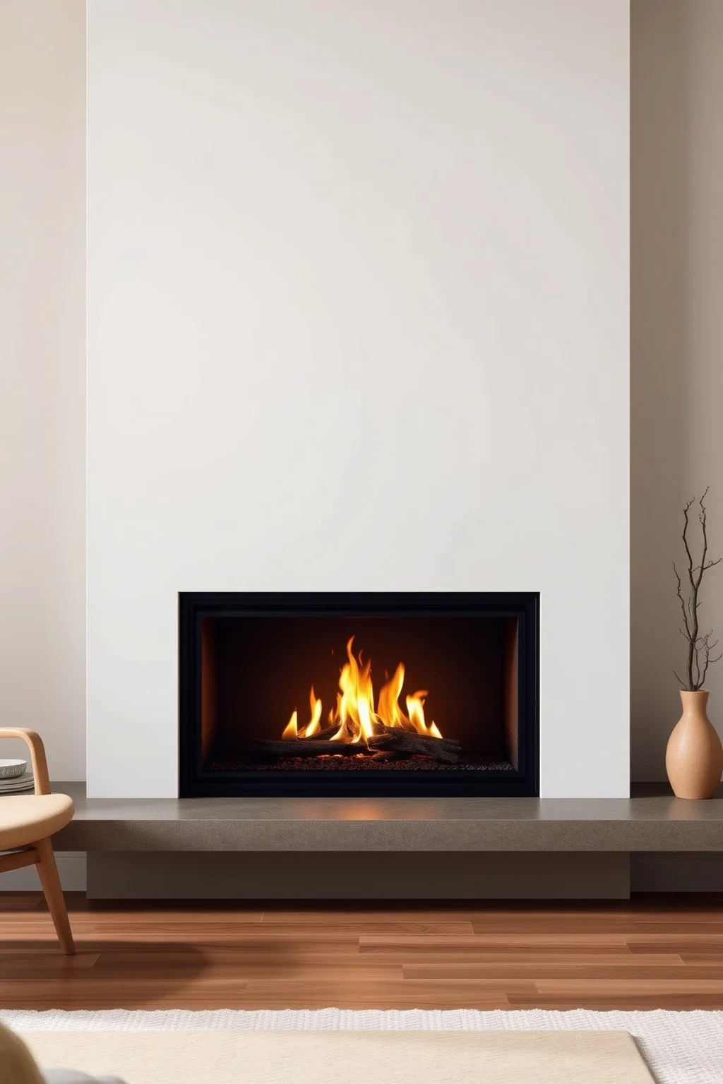 12. Minimalist Fireplace