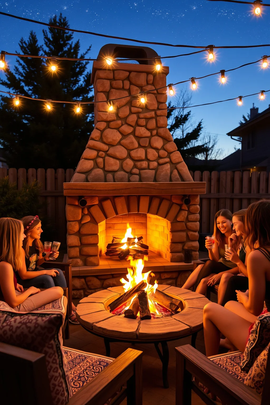 13. Outdoor Vintage Fireplace
