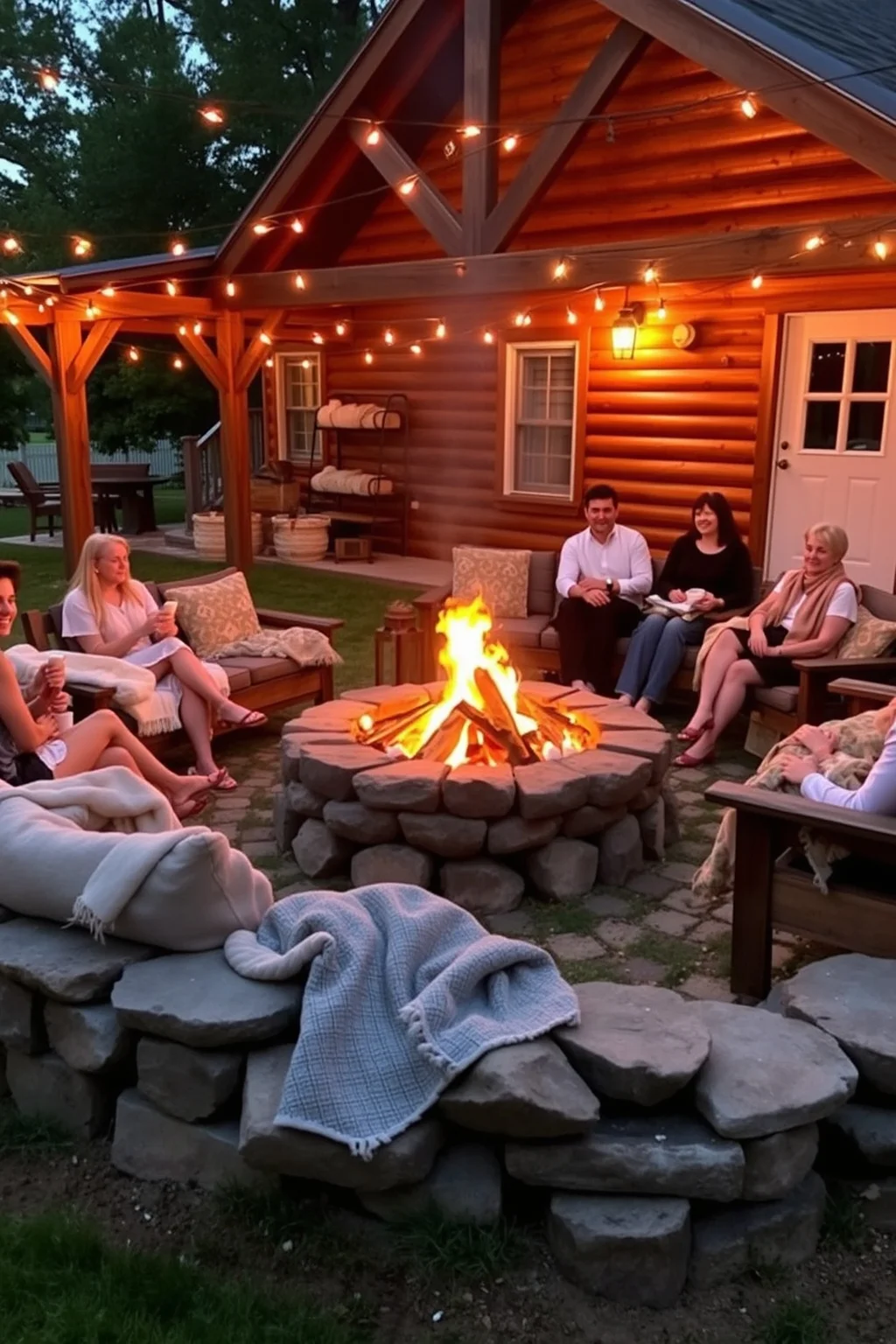 14. Rustic Farmhouse Fire Pit