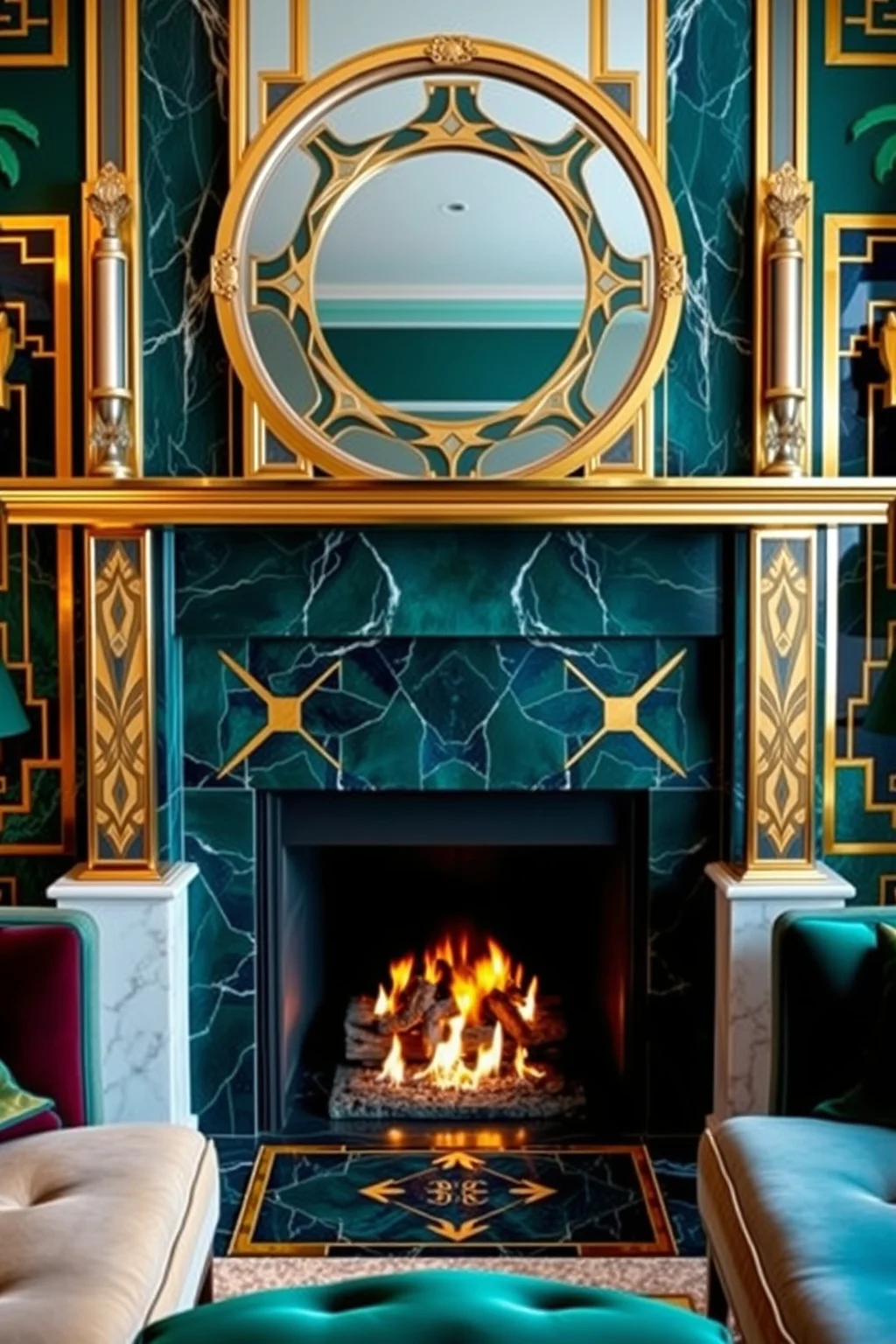 8. Art Deco Fireplace