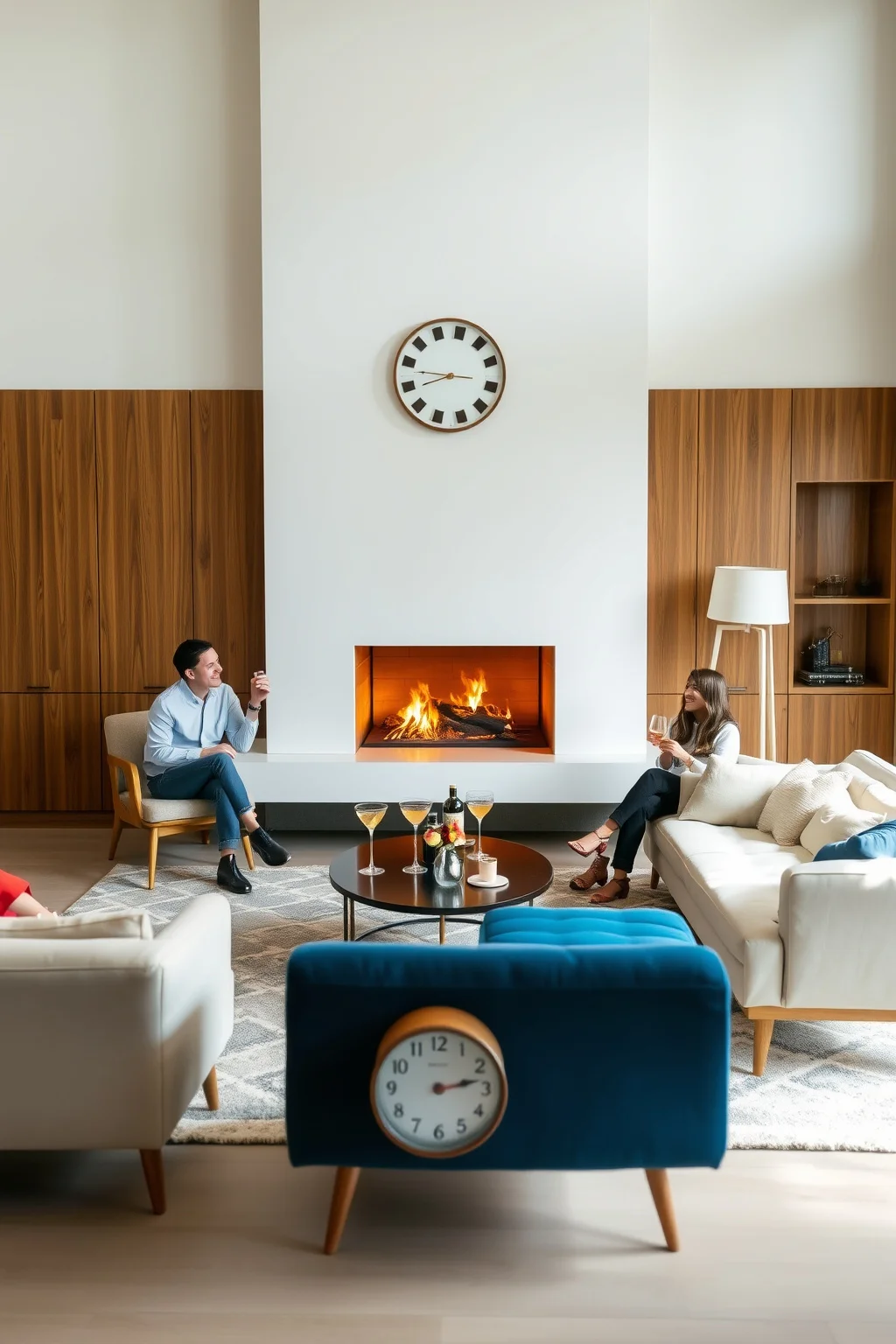 8. Mid-Century Modern Fireplace